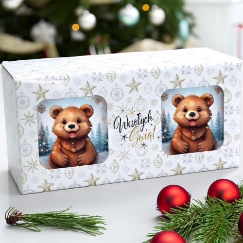 ŚWIĄTECZNY KOMPLET KUBKÓW 330ml NA PREZENT MIKOŁAJ ZESTAW ŚWIĘTA MIKOŁAJ