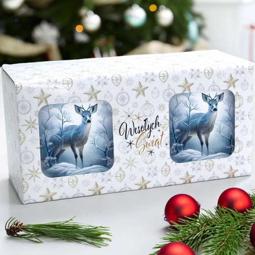 ŚWIĄTECZNY KOMPLET KUBKÓW 330ml NA PREZENT MIKOŁAJ ZESTAW ŚWIĘTA MIKOŁAJ