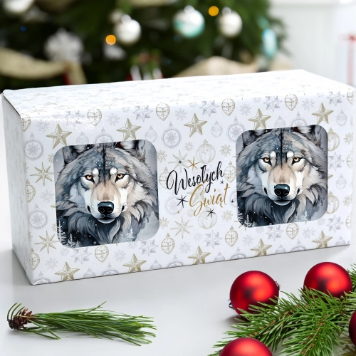 ŚWIĄTECZNY KOMPLET KUBKÓW 330ml NA PREZENT MIKOŁAJ ZESTAW ŚWIĘTA MIKOŁAJ