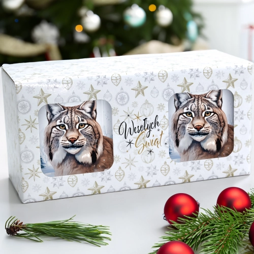 ŚWIĄTECZNY KOMPLET KUBKÓW 330ml NA PREZENT MIKOŁAJ ZESTAW ŚWIĘTA MIKOŁAJ