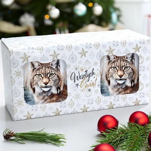 ŚWIĄTECZNY KOMPLET KUBKÓW 330ml NA PREZENT MIKOŁAJ ZESTAW ŚWIĘTA MIKOŁAJ