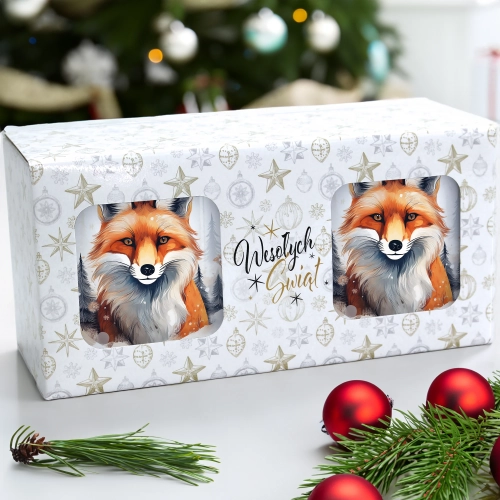 ŚWIĄTECZNY KOMPLET KUBKÓW 330ml NA PREZENT MIKOŁAJ ZESTAW ŚWIĘTA MIKOŁAJ