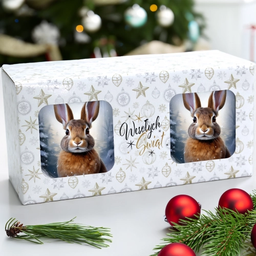 ŚWIĄTECZNY KOMPLET KUBKÓW 330ml NA PREZENT MIKOŁAJ ZESTAW ŚWIĘTA MIKOŁAJ