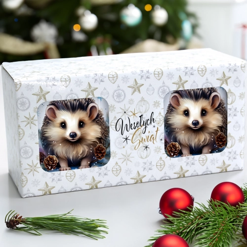 ŚWIĄTECZNY KOMPLET KUBKÓW 330ml NA PREZENT MIKOŁAJ ZESTAW ŚWIĘTA MIKOŁAJ