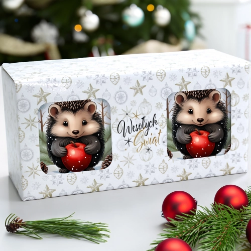 ŚWIĄTECZNY KOMPLET KUBKÓW 330ml NA PREZENT MIKOŁAJ ZESTAW ŚWIĘTA MIKOŁAJ