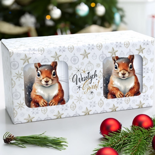 ŚWIĄTECZNY KOMPLET KUBKÓW 330ml NA PREZENT MIKOŁAJ ZESTAW ŚWIĘTA MIKOŁAJ