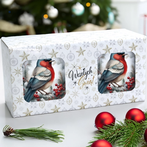 ŚWIĄTECZNY KOMPLET KUBKÓW 330ml NA PREZENT MIKOŁAJ ZESTAW ŚWIĘTA MIKOŁAJ