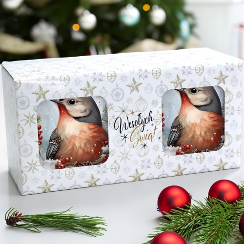 ŚWIĄTECZNY KOMPLET KUBKÓW 330ml NA PREZENT MIKOŁAJ ZESTAW ŚWIĘTA MIKOŁAJ