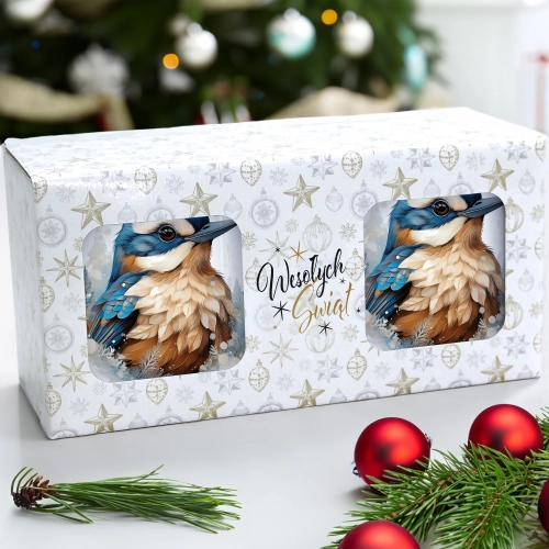 ŚWIĄTECZNY KOMPLET KUBKÓW 330ml NA PREZENT MIKOŁAJ ZESTAW ŚWIĘTA MIKOŁAJ