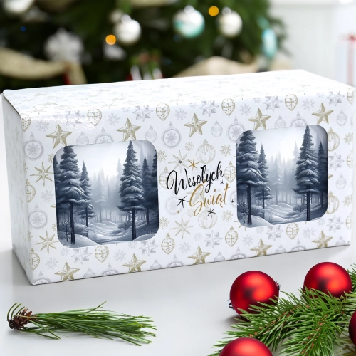 ŚWIĄTECZNY KOMPLET KUBKÓW 330ml NA PREZENT MIKOŁAJ ZESTAW ŚWIĘTA MIKOŁAJ