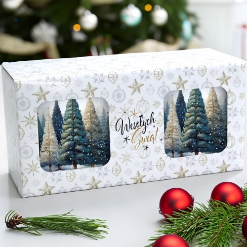 ŚWIĄTECZNY KOMPLET KUBKÓW 330ml NA PREZENT MIKOŁAJ ZESTAW ŚWIĘTA MIKOŁAJ