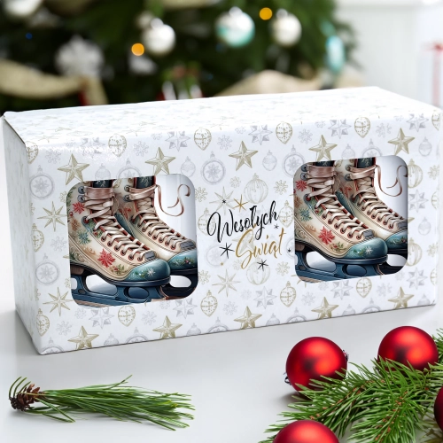 ŚWIĄTECZNY KOMPLET KUBKÓW 330ml NA PREZENT MIKOŁAJ ZESTAW ŚWIĘTA MIKOŁAJ