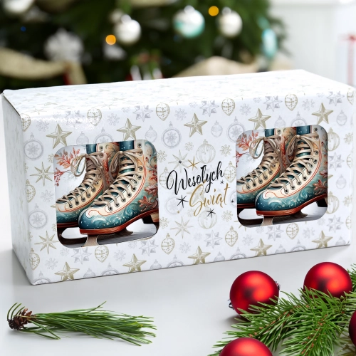 ŚWIĄTECZNY KOMPLET KUBKÓW 330ml NA PREZENT MIKOŁAJ ZESTAW ŚWIĘTA MIKOŁAJ