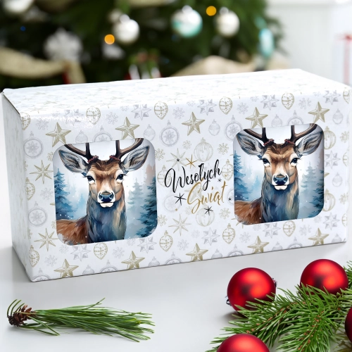 ŚWIĄTECZNY KOMPLET KUBKÓW 330ml NA PREZENT MIKOŁAJ ZESTAW ŚWIĘTA MIKOŁAJ