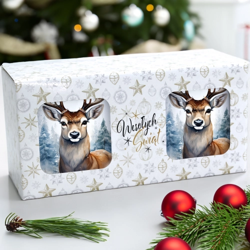 ŚWIĄTECZNY KOMPLET KUBKÓW 330ml NA PREZENT MIKOŁAJ ZESTAW ŚWIĘTA MIKOŁAJ