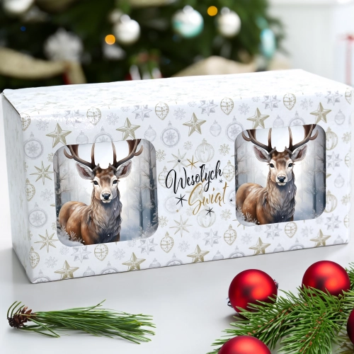 ŚWIĄTECZNY KOMPLET KUBKÓW 330ml NA PREZENT MIKOŁAJ ZESTAW ŚWIĘTA MIKOŁAJ