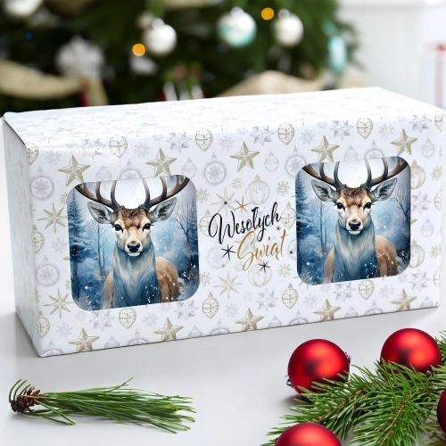 ŚWIĄTECZNY KOMPLET KUBKÓW 330ml NA PREZENT MIKOŁAJ ZESTAW ŚWIĘTA MIKOŁAJ