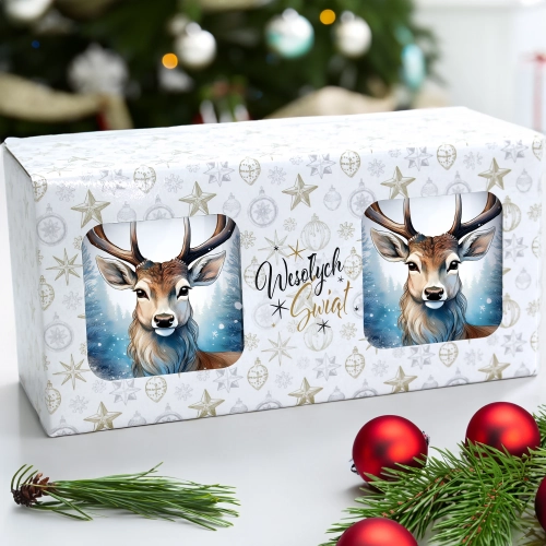 ŚWIĄTECZNY KOMPLET KUBKÓW 330ml NA PREZENT MIKOŁAJ ZESTAW ŚWIĘTA MIKOŁAJ