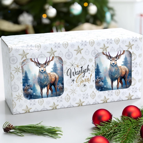 ŚWIĄTECZNY KOMPLET KUBKÓW 330ml NA PREZENT MIKOŁAJ ZESTAW ŚWIĘTA MIKOŁAJ