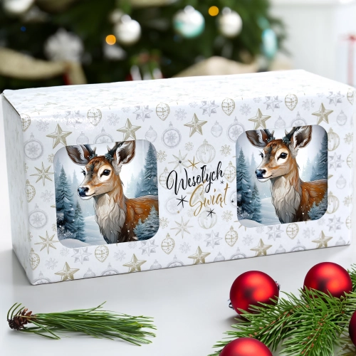 ŚWIĄTECZNY KOMPLET KUBKÓW 330ml NA PREZENT MIKOŁAJ ZESTAW ŚWIĘTA MIKOŁAJ