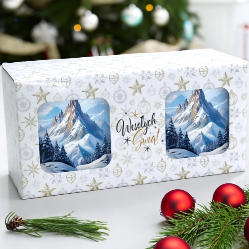 ŚWIĄTECZNY KOMPLET KUBKÓW 330ml NA PREZENT MIKOŁAJ ZESTAW ŚWIĘTA MIKOŁAJ