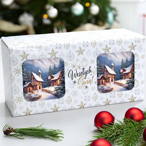 ŚWIĄTECZNY KOMPLET KUBKÓW 330ml NA PREZENT MIKOŁAJ ZESTAW ŚWIĘTA MIKOŁAJ