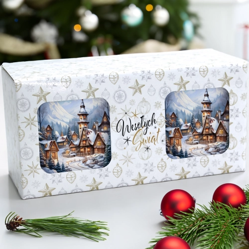 ŚWIĄTECZNY KOMPLET KUBKÓW 330ml NA PREZENT MIKOŁAJ ZESTAW ŚWIĘTA MIKOŁAJ