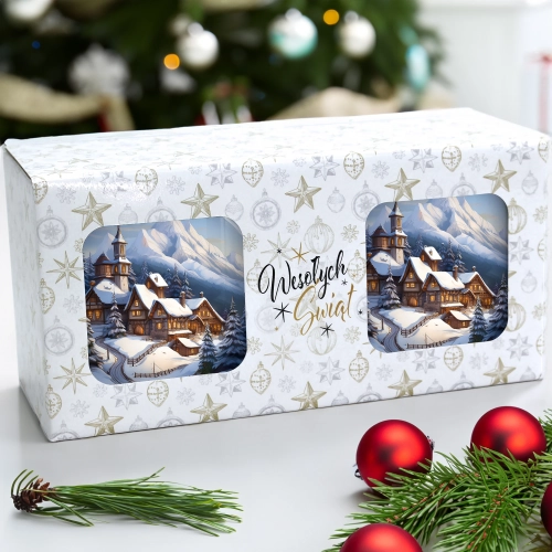 ŚWIĄTECZNY KOMPLET KUBKÓW 330ml NA PREZENT MIKOŁAJ ZESTAW ŚWIĘTA MIKOŁAJ