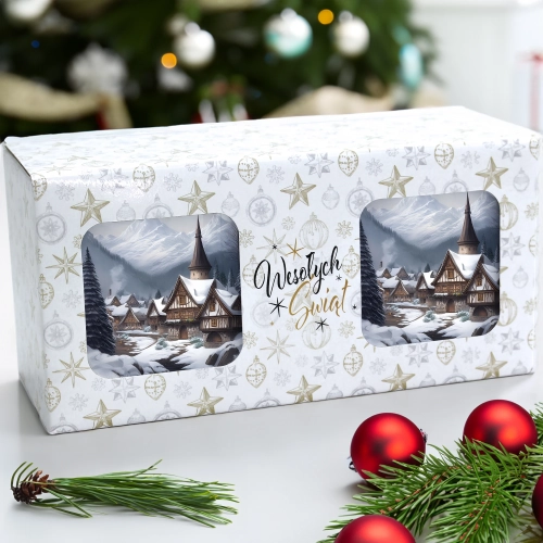 ŚWIĄTECZNY KOMPLET KUBKÓW 330ml NA PREZENT MIKOŁAJ ZESTAW ŚWIĘTA MIKOŁAJ