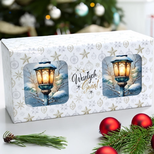 ŚWIĄTECZNY KOMPLET KUBKÓW 330ml NA PREZENT MIKOŁAJ ZESTAW ŚWIĘTA MIKOŁAJ