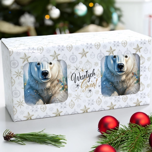 ŚWIĄTECZNY KOMPLET KUBKÓW 330ml NA PREZENT MIKOŁAJ ZESTAW ŚWIĘTA MIKOŁAJ