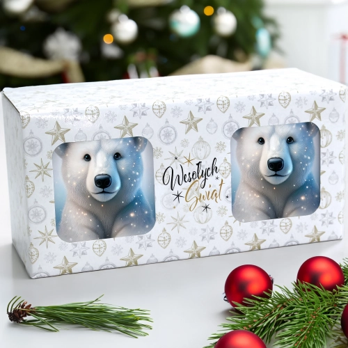 ŚWIĄTECZNY KOMPLET KUBKÓW 330ml NA PREZENT MIKOŁAJ ZESTAW ŚWIĘTA MIKOŁAJ