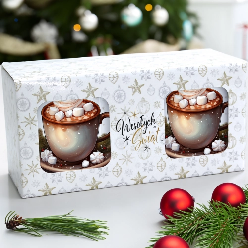 ŚWIĄTECZNY KOMPLET KUBKÓW 330ml NA PREZENT MIKOŁAJ ZESTAW ŚWIĘTA MIKOŁAJ