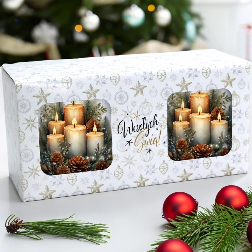 ŚWIĄTECZNY KOMPLET KUBKÓW 330ml NA PREZENT MIKOŁAJ ZESTAW ŚWIĘTA MIKOŁAJ