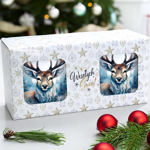 ŚWIĄTECZNY KOMPLET KUBKÓW 330ml NA PREZENT MIKOŁAJ ZESTAW ŚWIĘTA MIKOŁAJ