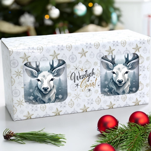 ŚWIĄTECZNY KOMPLET KUBKÓW 330ml NA PREZENT MIKOŁAJ ZESTAW ŚWIĘTA MIKOŁAJ