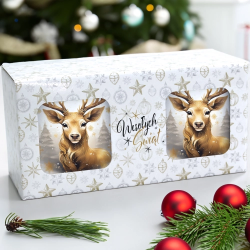 ŚWIĄTECZNY KOMPLET KUBKÓW 330ml NA PREZENT MIKOŁAJ ZESTAW ŚWIĘTA MIKOŁAJ