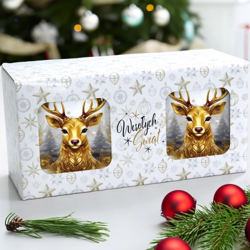 ŚWIĄTECZNY KOMPLET KUBKÓW 330ml NA PREZENT MIKOŁAJ ZESTAW ŚWIĘTA MIKOŁAJ