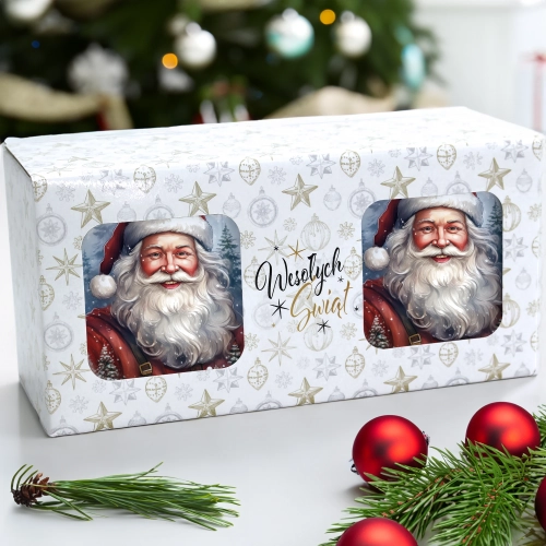 ŚWIĄTECZNY KOMPLET KUBKÓW 330ml NA PREZENT MIKOŁAJ ZESTAW ŚWIĘTA MIKOŁAJ