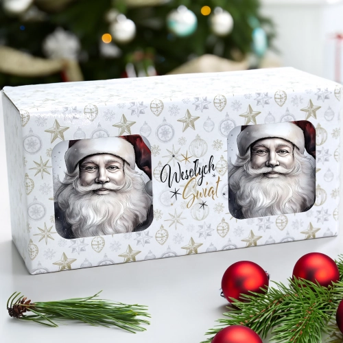 ŚWIĄTECZNY KOMPLET KUBKÓW 330ml NA PREZENT MIKOŁAJ ZESTAW ŚWIĘTA MIKOŁAJ