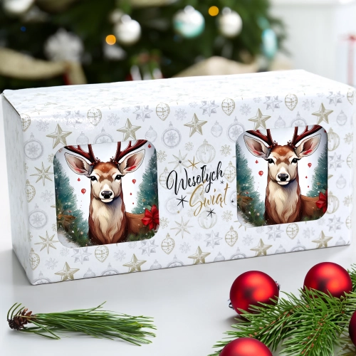 ŚWIĄTECZNY KOMPLET KUBKÓW 330ml NA PREZENT MIKOŁAJ ZESTAW ŚWIĘTA MIKOŁAJ