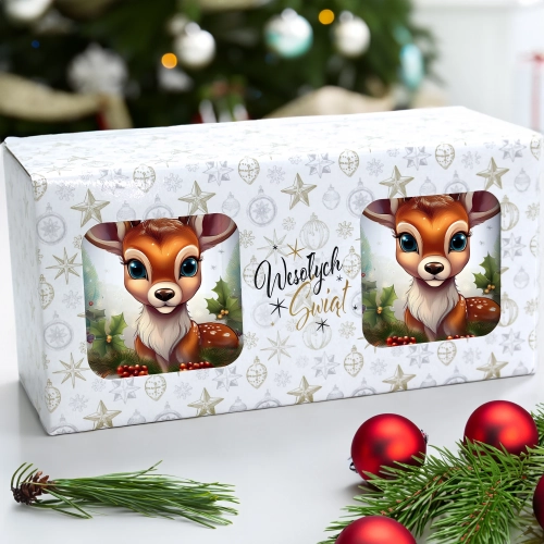 ŚWIĄTECZNY KOMPLET KUBKÓW 330ml NA PREZENT MIKOŁAJ ZESTAW ŚWIĘTA MIKOŁAJ