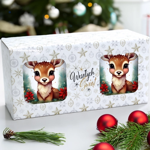 ŚWIĄTECZNY KOMPLET KUBKÓW 330ml NA PREZENT MIKOŁAJ ZESTAW ŚWIĘTA MIKOŁAJ