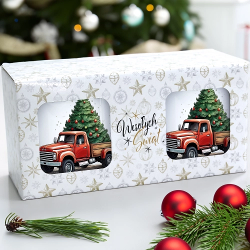 ŚWIĄTECZNY KOMPLET KUBKÓW 330ml NA PREZENT MIKOŁAJ ZESTAW ŚWIĘTA MIKOŁAJ