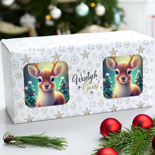 ŚWIĄTECZNY KOMPLET KUBKÓW 330ml NA PREZENT MIKOŁAJ ZESTAW ŚWIĘTA MIKOŁAJ