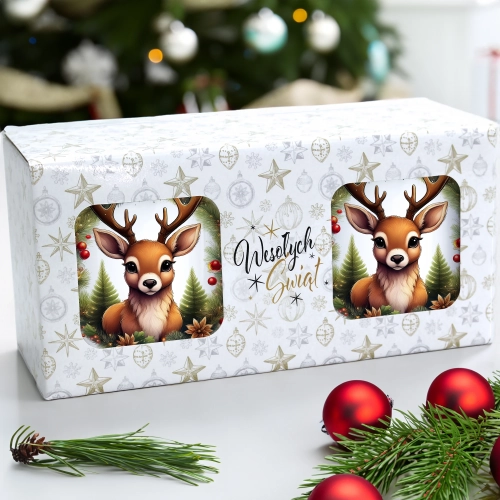 ŚWIĄTECZNY KOMPLET KUBKÓW 330ml NA PREZENT MIKOŁAJ ZESTAW ŚWIĘTA MIKOŁAJ