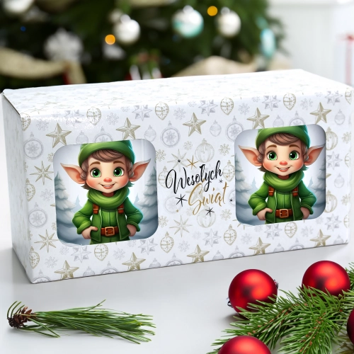 ŚWIĄTECZNY KOMPLET KUBKÓW 330ml NA PREZENT MIKOŁAJ ZESTAW ŚWIĘTA MIKOŁAJ