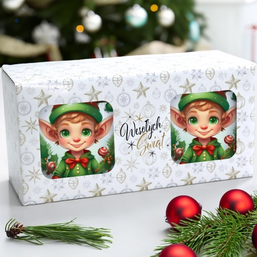 ŚWIĄTECZNY KOMPLET KUBKÓW 330ml NA PREZENT MIKOŁAJ ZESTAW ŚWIĘTA MIKOŁAJ