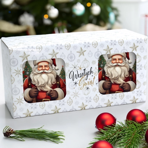 ŚWIĄTECZNY KOMPLET KUBKÓW 330ml NA PREZENT MIKOŁAJ ZESTAW ŚWIĘTA MIKOŁAJ