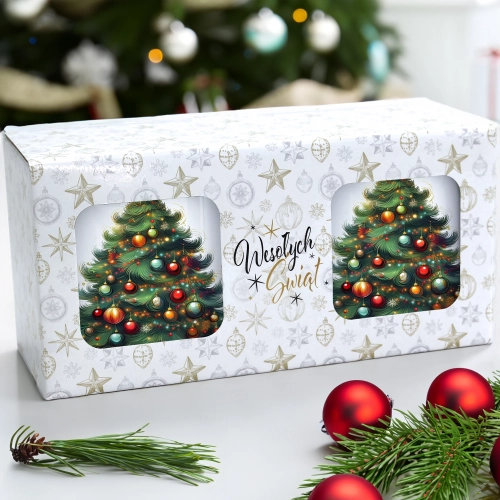 ŚWIĄTECZNY KOMPLET KUBKÓW 330ml NA PREZENT MIKOŁAJ ZESTAW ŚWIĘTA MIKOŁAJ